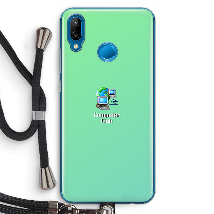Win98: Huawei P20 Lite Transparant Hoesje met koord