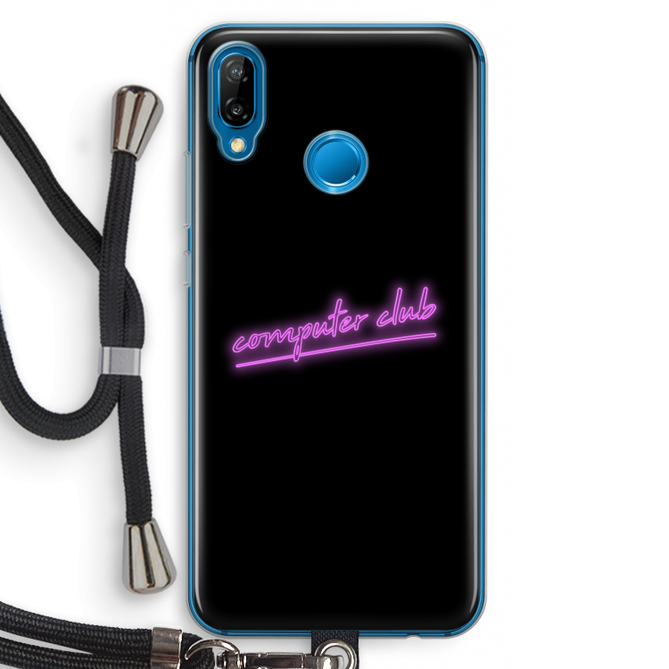 Vice Black: Huawei P20 Lite Transparant Hoesje met koord