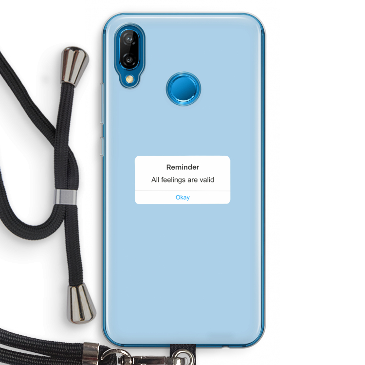 Reminder: Huawei P20 Lite Transparant Hoesje met koord