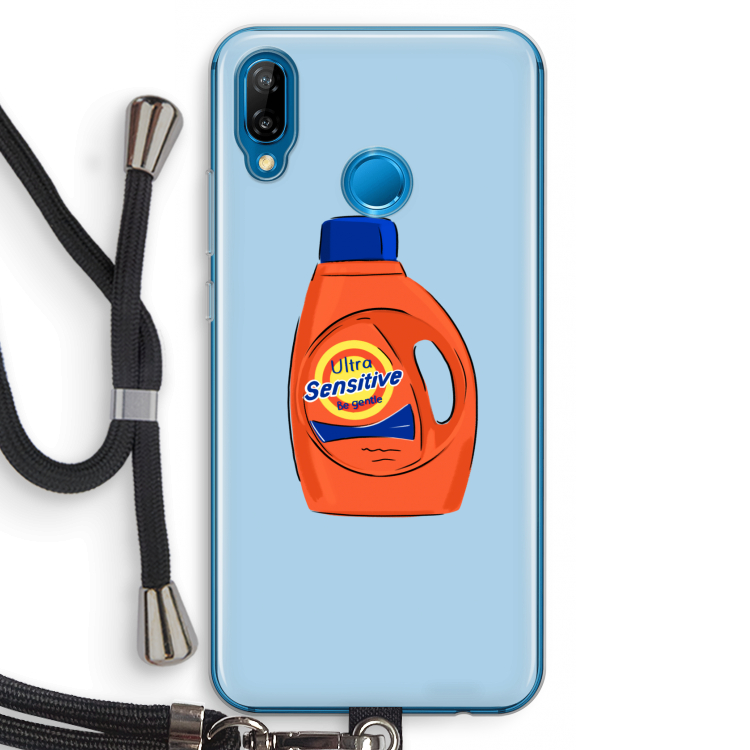 Ultra Sensitive: Huawei P20 Lite Transparant Hoesje met koord