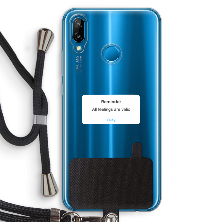 Reminder: Huawei P20 Lite Transparant Hoesje met koord