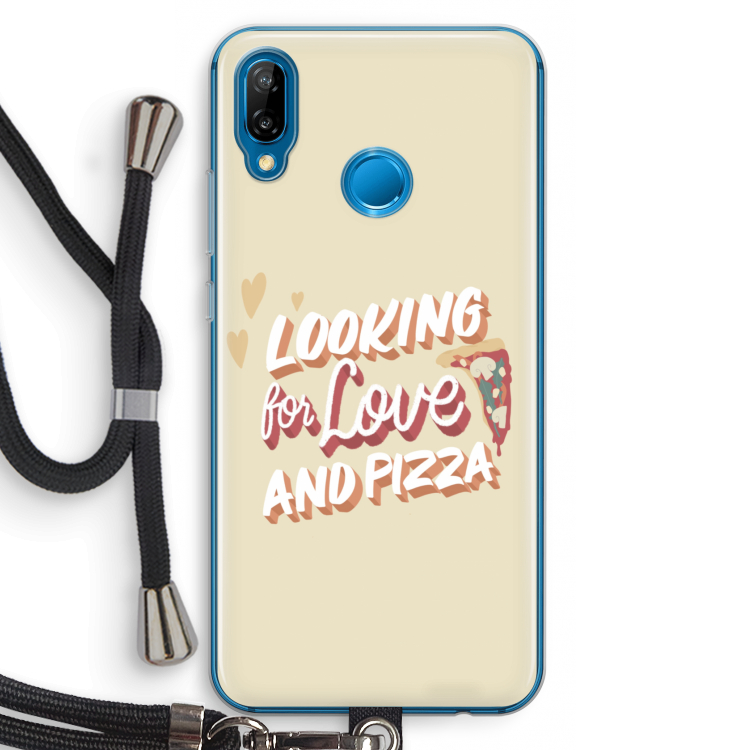 Pizza is the answer: Huawei P20 Lite Transparant Hoesje met koord