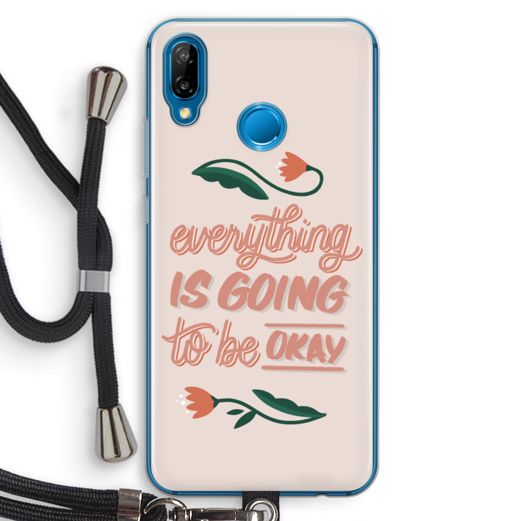 Optimistic flower girl: Huawei P20 Lite Transparant Hoesje met koord