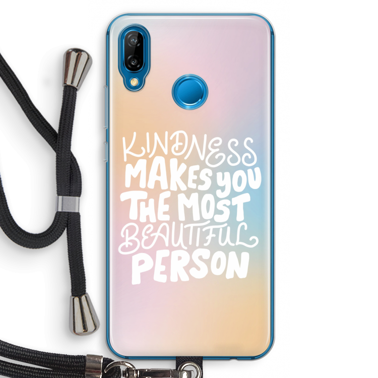 The prettiest: Huawei P20 Lite Transparant Hoesje met koord