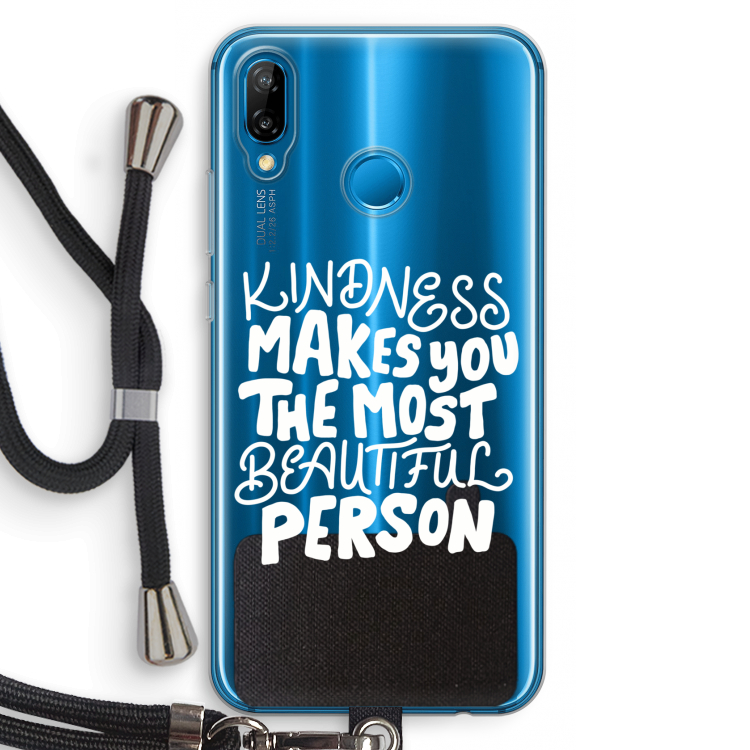 The prettiest: Huawei P20 Lite Transparant Hoesje met koord