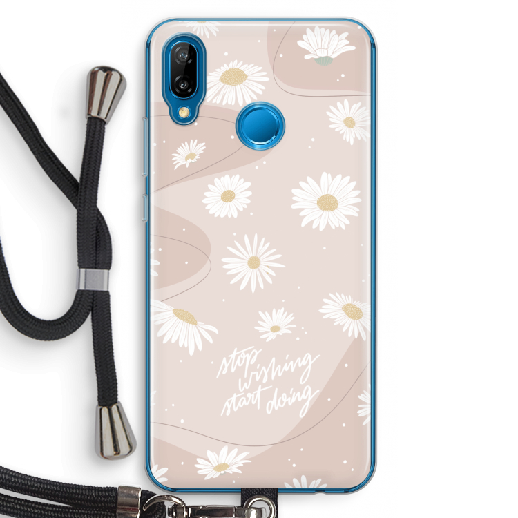 Daydreaming becomes reality: Huawei P20 Lite Transparant Hoesje met koord