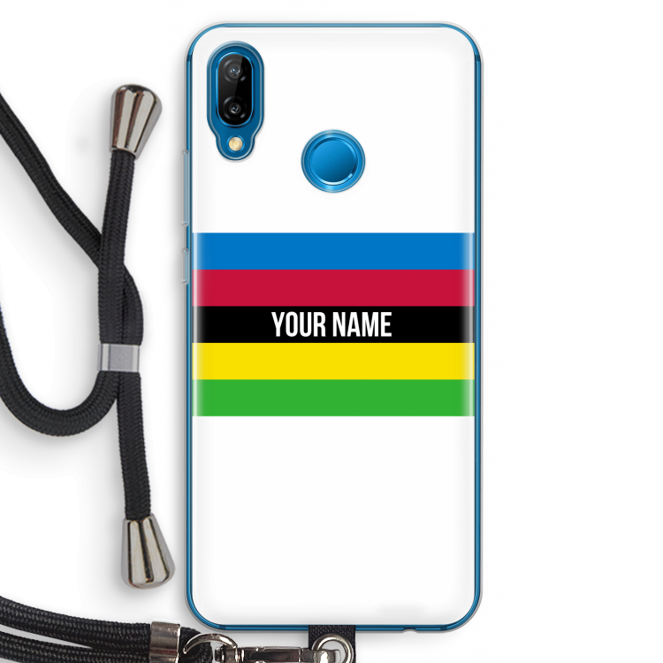 WK Wielrennen: Huawei P20 Lite Transparant Hoesje met koord