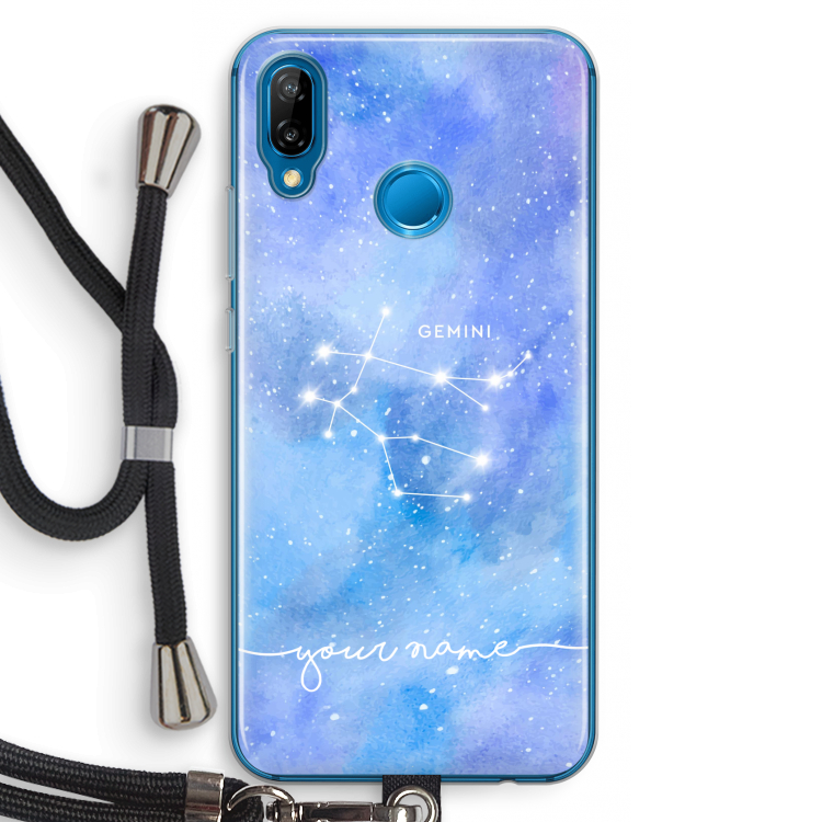 Sterrenbeeld - Licht: Huawei P20 Lite Transparant Hoesje met koord