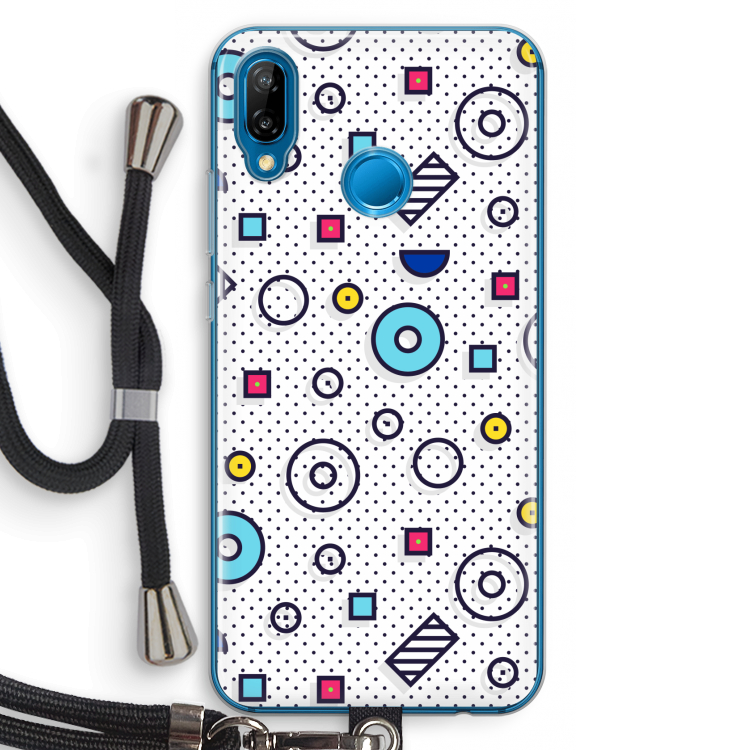 8-bit N°9: Huawei P20 Lite Transparant Hoesje met koord