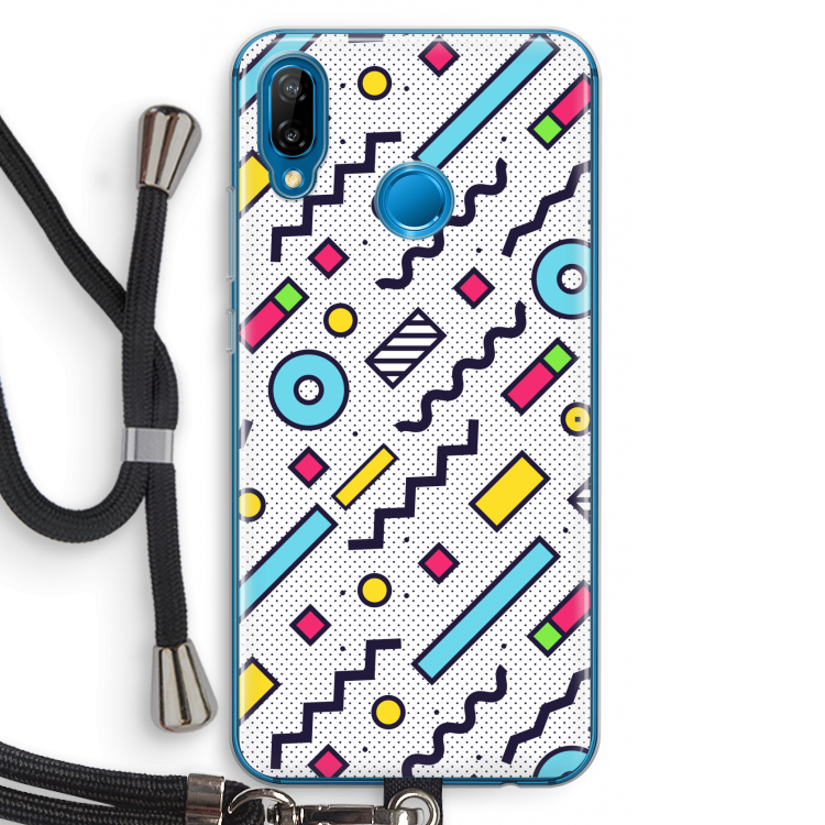 8-bit N°8: Huawei P20 Lite Transparant Hoesje met koord