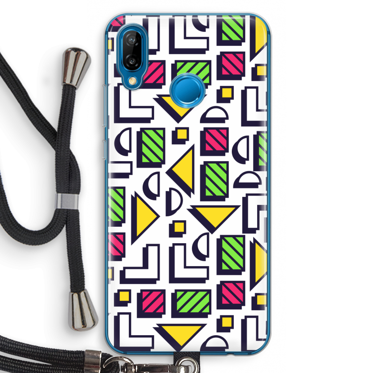 8-bit N°4: Huawei P20 Lite Transparant Hoesje met koord