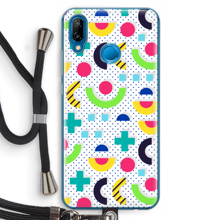 8-bit N°1: Huawei P20 Lite Transparant Hoesje met koord