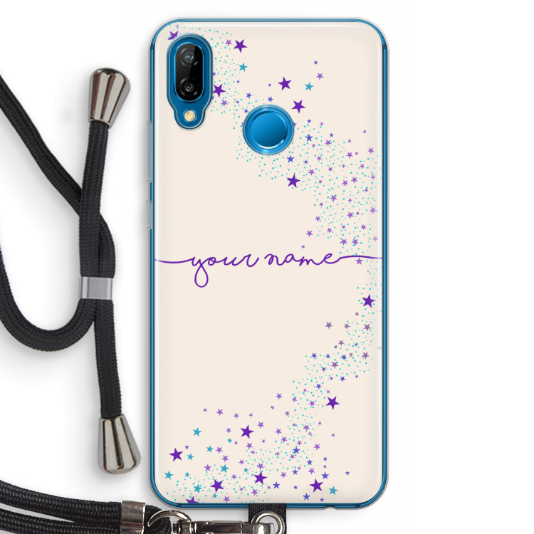 Sterren: Huawei P20 Lite Transparant Hoesje met koord