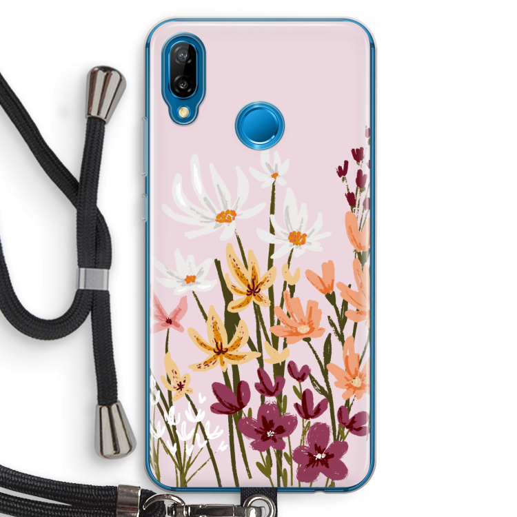 Painted wildflowers: Huawei P20 Lite Transparant Hoesje met koord