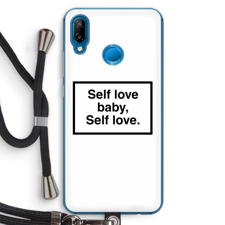 Self love: Huawei P20 Lite Transparant Hoesje met koord