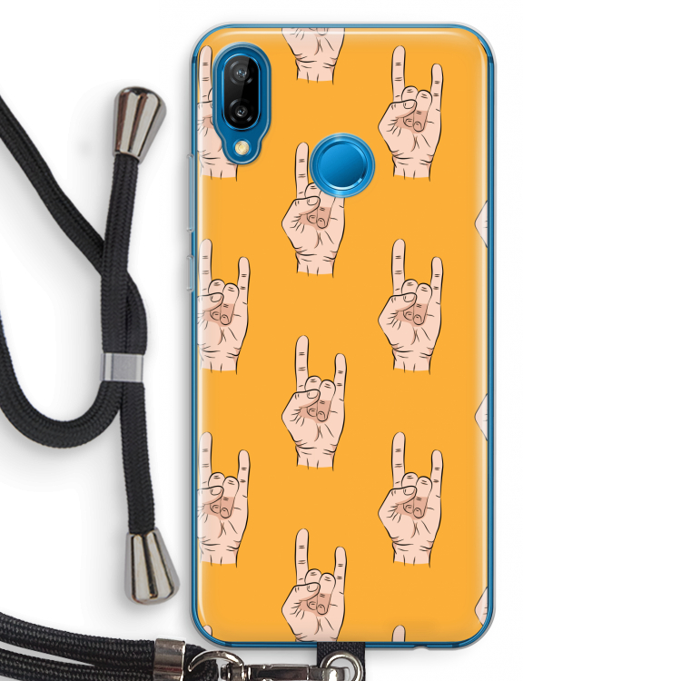 Rock: Huawei P20 Lite Transparant Hoesje met koord