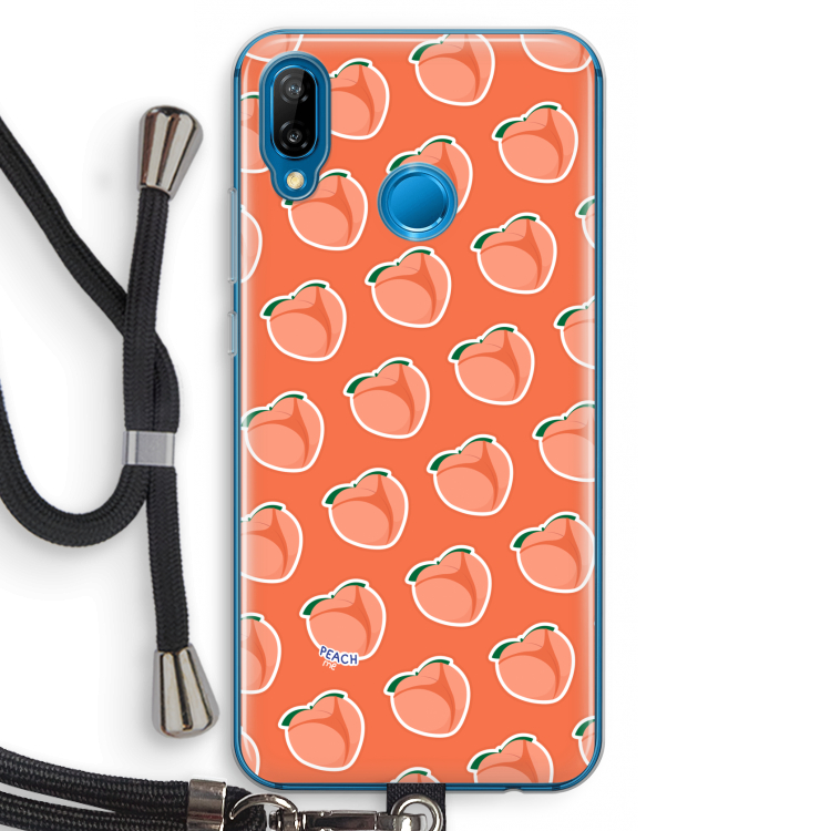 Just peachy: Huawei P20 Lite Transparant Hoesje met koord