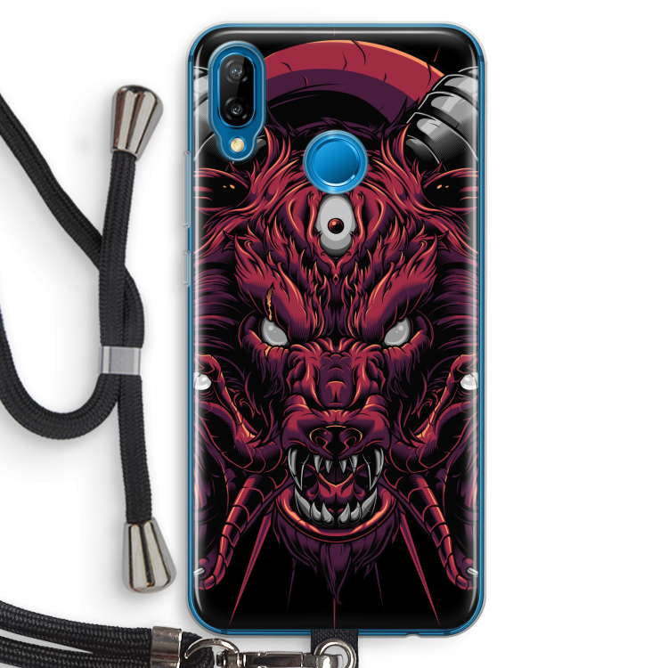 Hell Hound and Serpents: Huawei P20 Lite Transparant Hoesje met koord