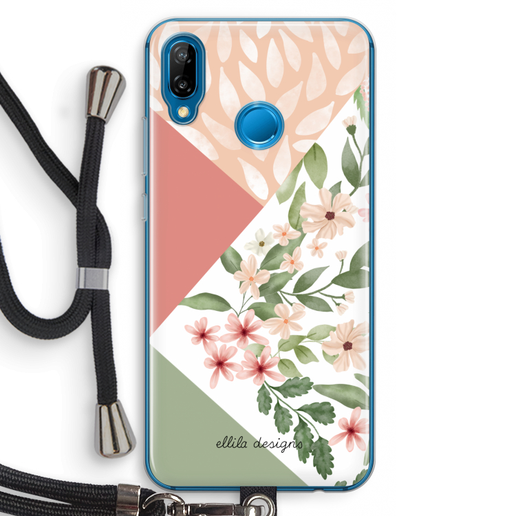 Sweet heaven geometrics: Huawei P20 Lite Transparant Hoesje met koord