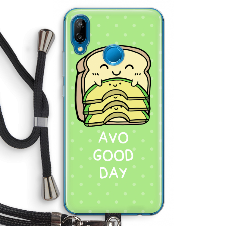 Avo Good Day: Huawei P20 Lite Transparant Hoesje met koord
