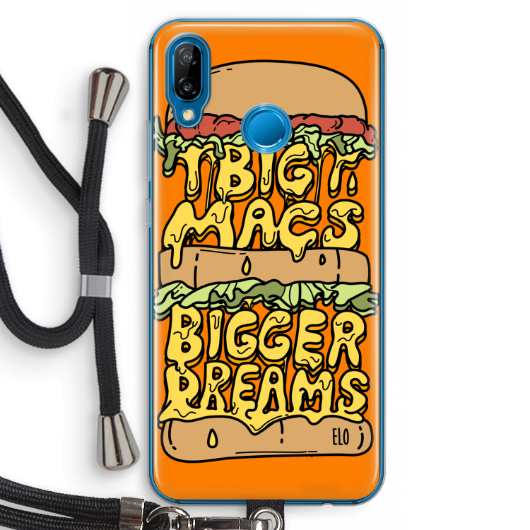 Big Macs Bigger Dreams: Huawei P20 Lite Transparant Hoesje met koord