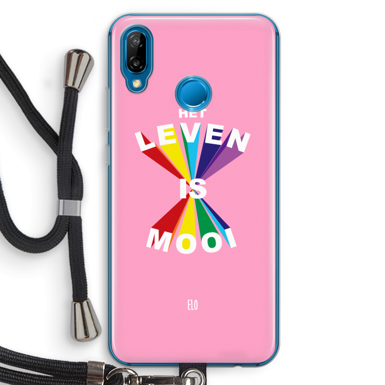 Het Leven Is Mooi: Huawei P20 Lite Transparant Hoesje met koord