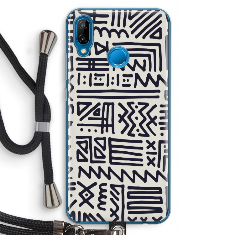 Marrakech print: Huawei P20 Lite Transparant Hoesje met koord