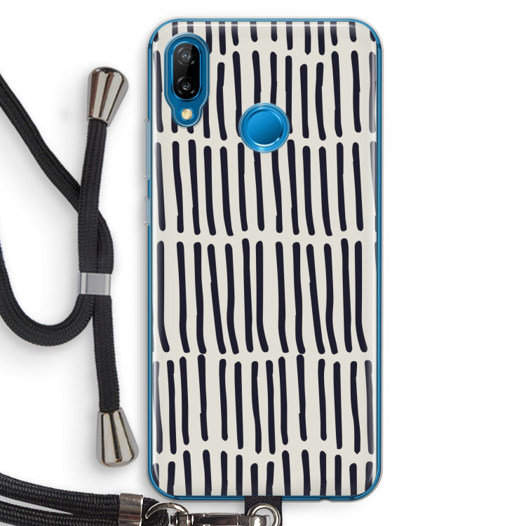 Moroccan stripes: Huawei P20 Lite Transparant Hoesje met koord