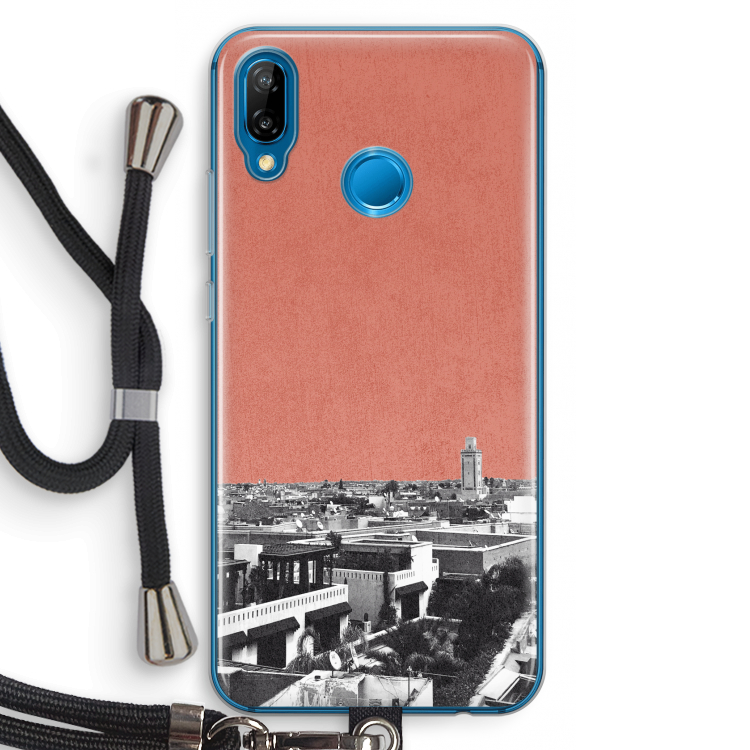 Marrakech Skyline : Huawei P20 Lite Transparant Hoesje met koord
