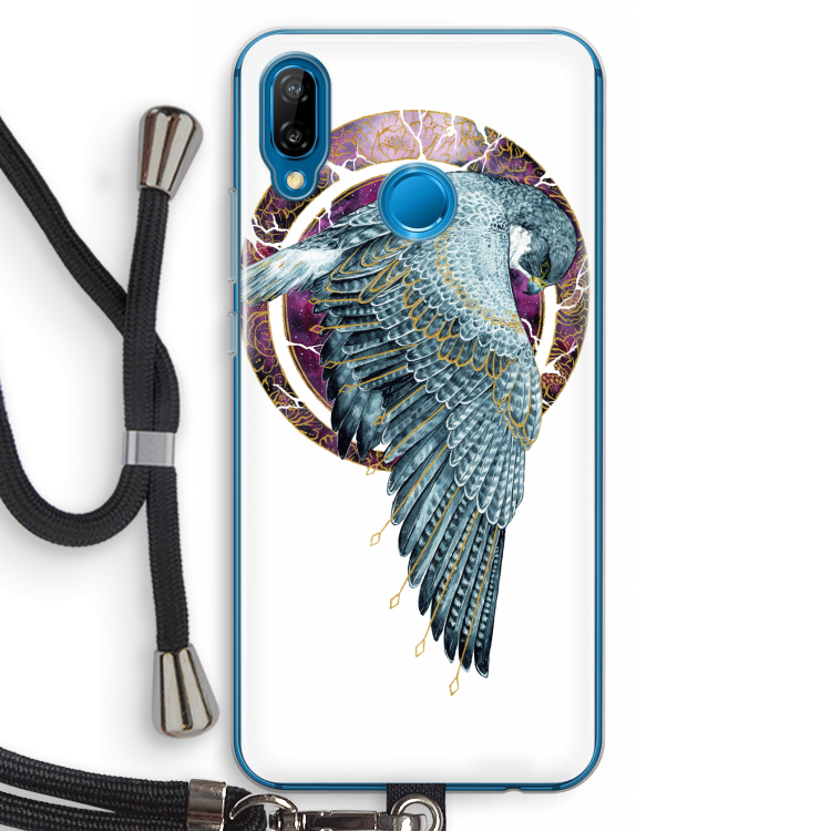Golden Falcon: Huawei P20 Lite Transparant Hoesje met koord