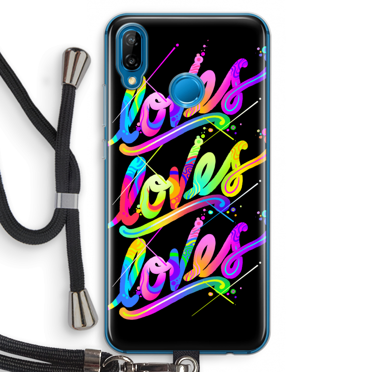 Loves: Huawei P20 Lite Transparant Hoesje met koord