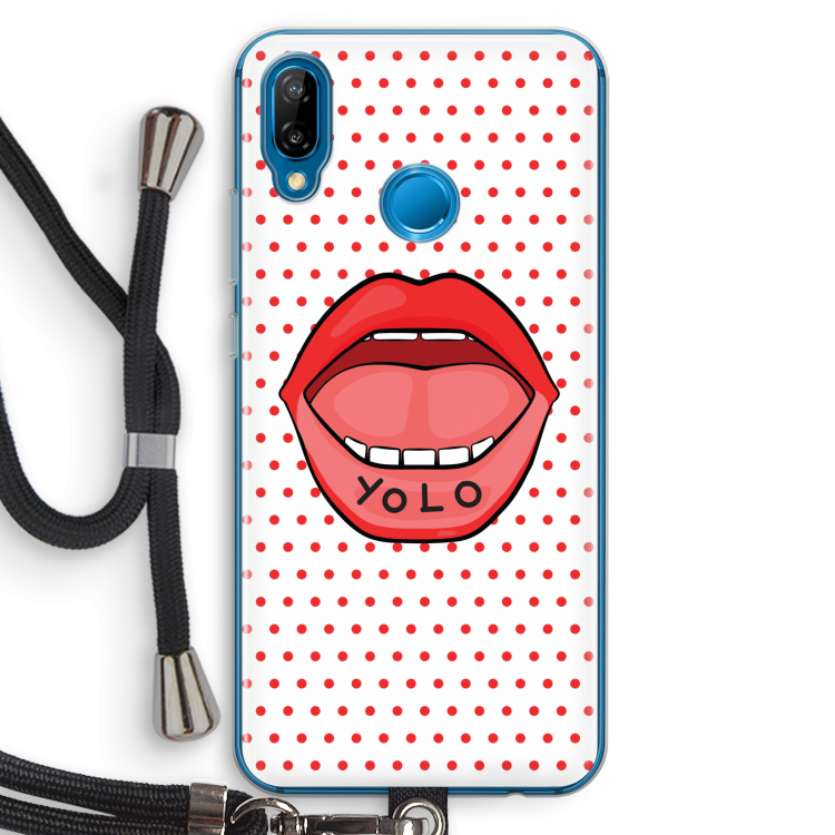 Yolo Denise: Huawei P20 Lite Transparant Hoesje met koord