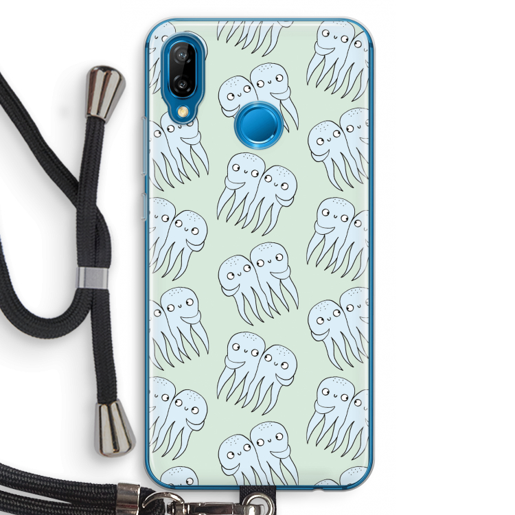 Octopussen: Huawei P20 Lite Transparant Hoesje met koord