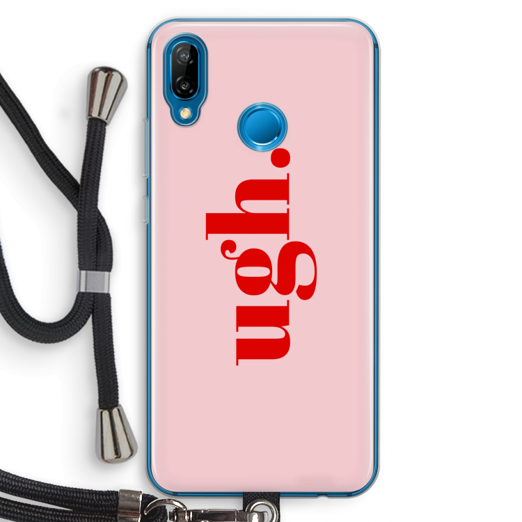 Ugh: Huawei P20 Lite Transparant Hoesje met koord