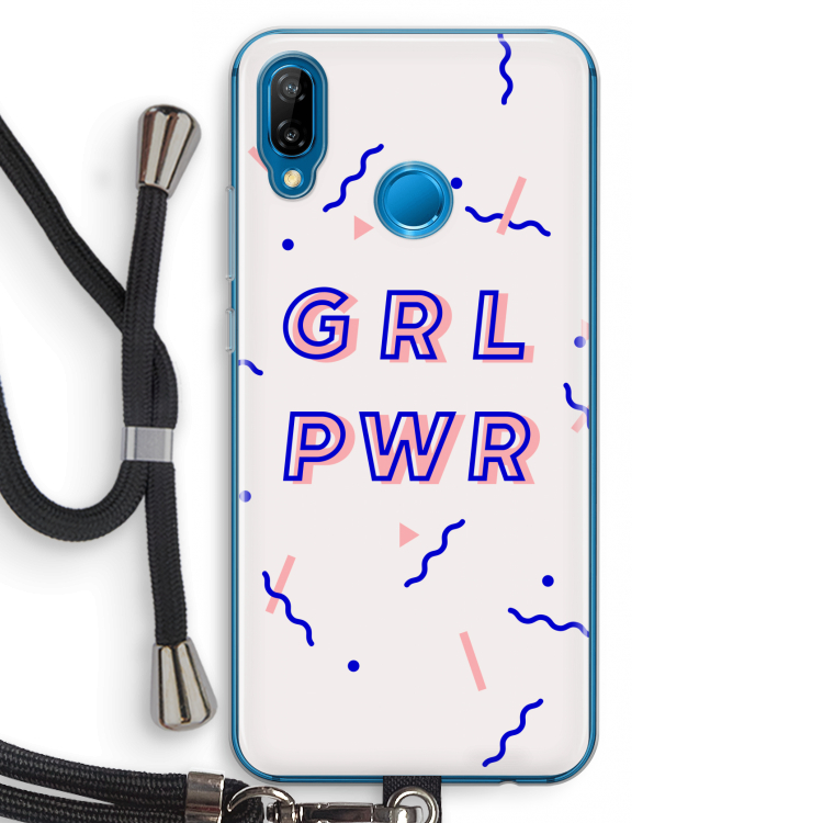 GRL PWR: Huawei P20 Lite Transparant Hoesje met koord