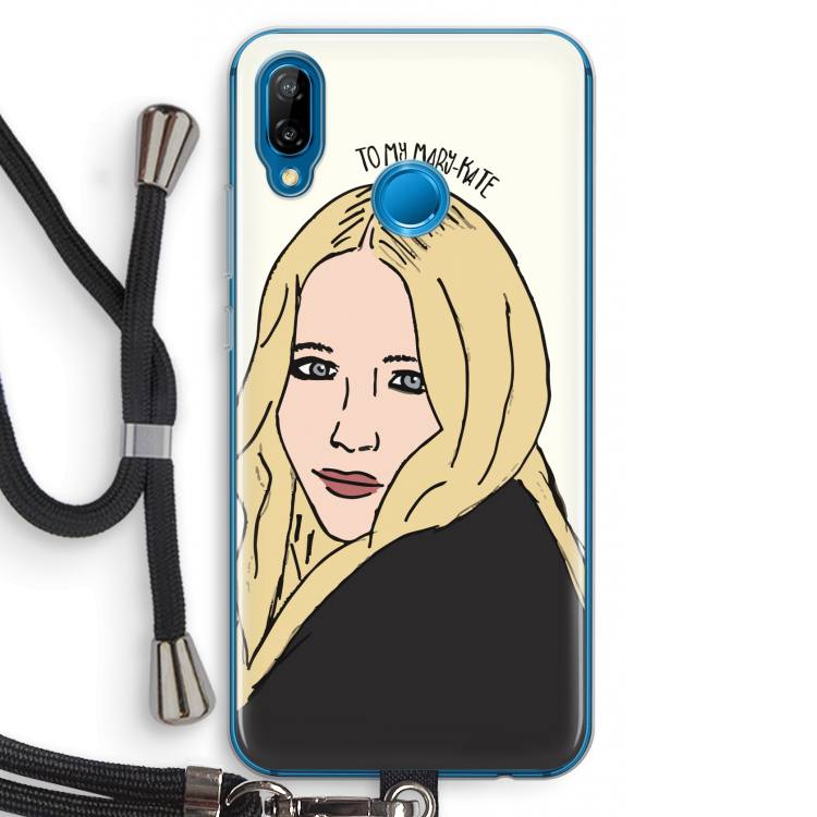 Mary Kate: Huawei P20 Lite Transparant Hoesje met koord