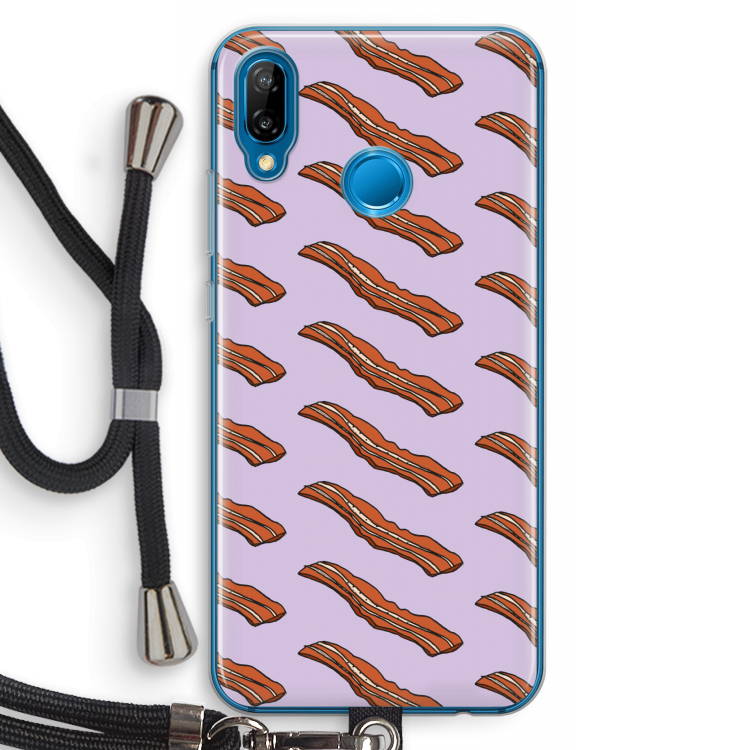 Bacon to my eggs #2: Huawei P20 Lite Transparant Hoesje met koord