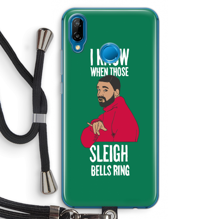 Sleigh Bells Ring: Huawei P20 Lite Transparant Hoesje met koord