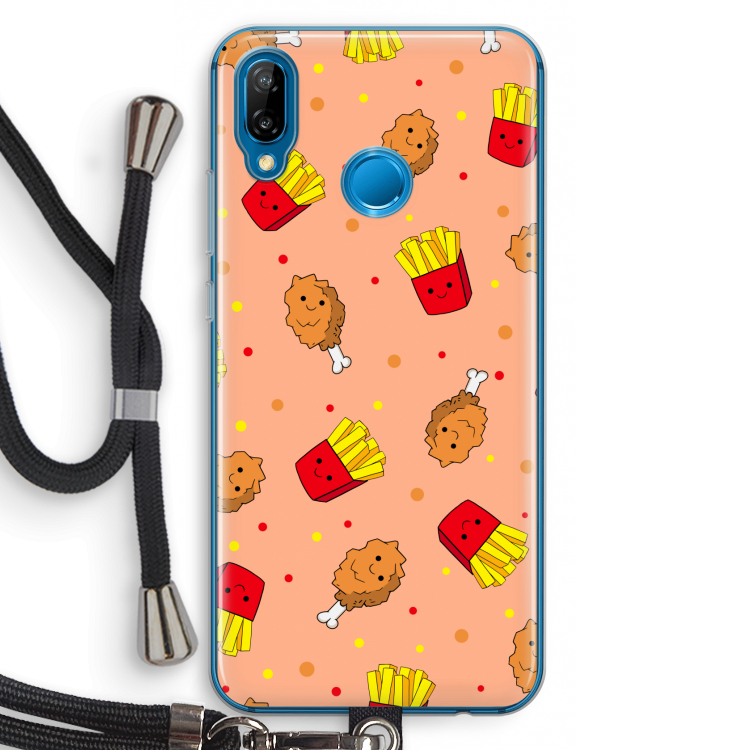 Chicken 'n Fries: Huawei P20 Lite Transparant Hoesje met koord