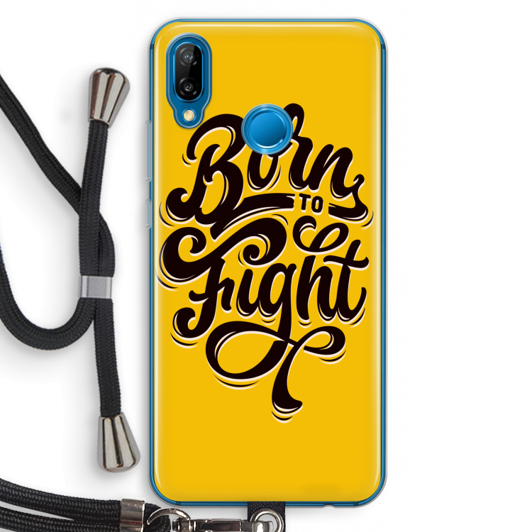 Born to Fight: Huawei P20 Lite Transparant Hoesje met koord