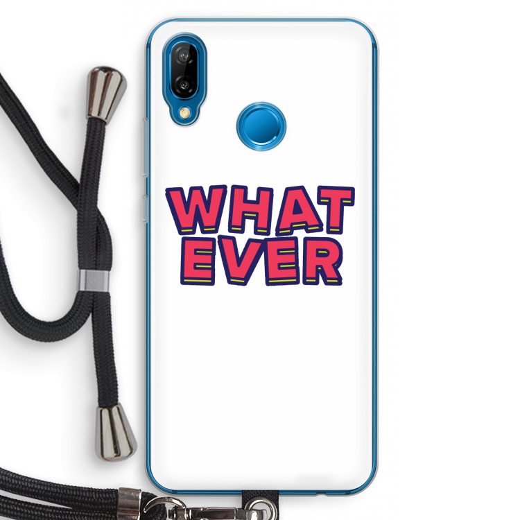Whatever: Huawei P20 Lite Transparant Hoesje met koord