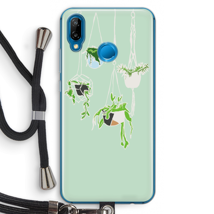 Hang In There: Huawei P20 Lite Transparant Hoesje met koord