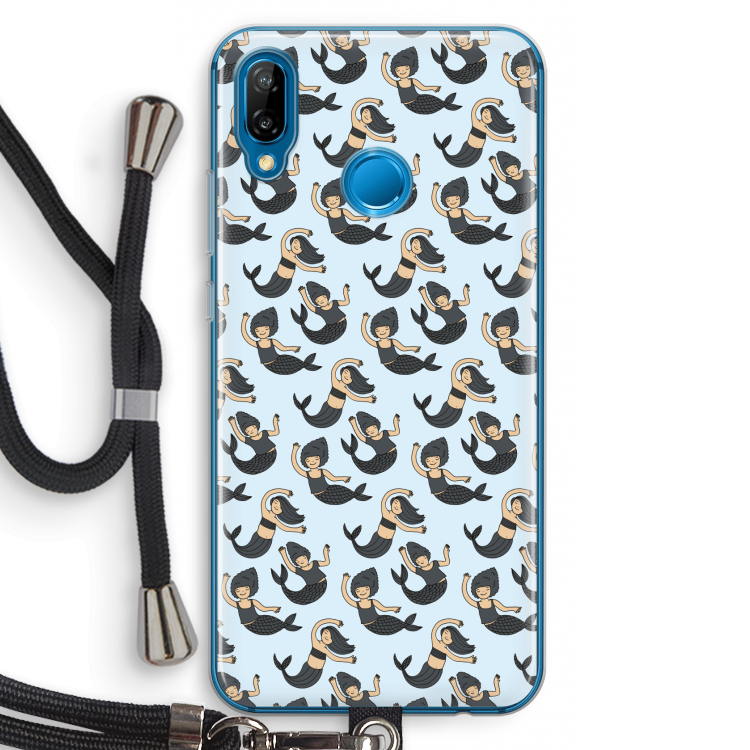 Zeemeermin: Huawei P20 Lite Transparant Hoesje met koord