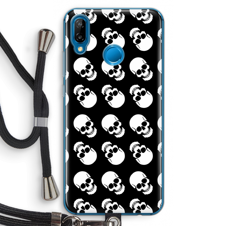 Musketon Skulls: Huawei P20 Lite Transparant Hoesje met koord