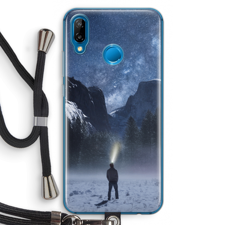Wanderlust: Huawei P20 Lite Transparant Hoesje met koord