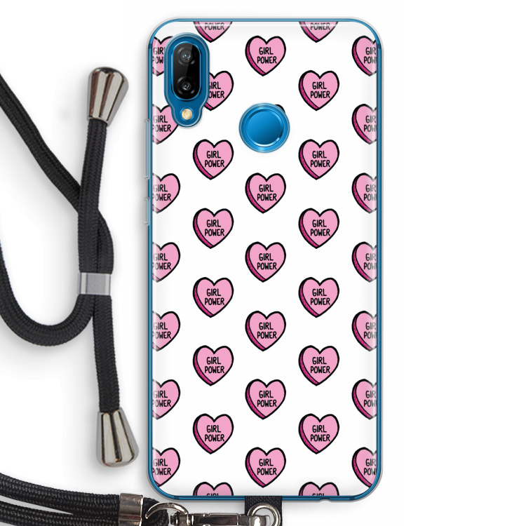 GIRL POWER: Huawei P20 Lite Transparant Hoesje met koord