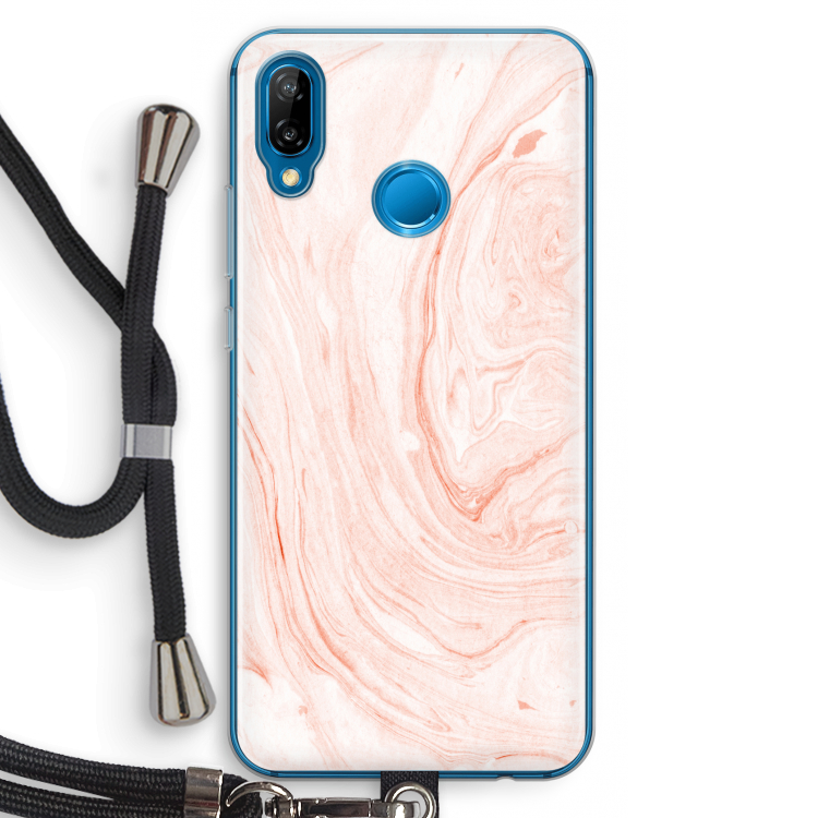 Peach bath: Huawei P20 Lite Transparant Hoesje met koord