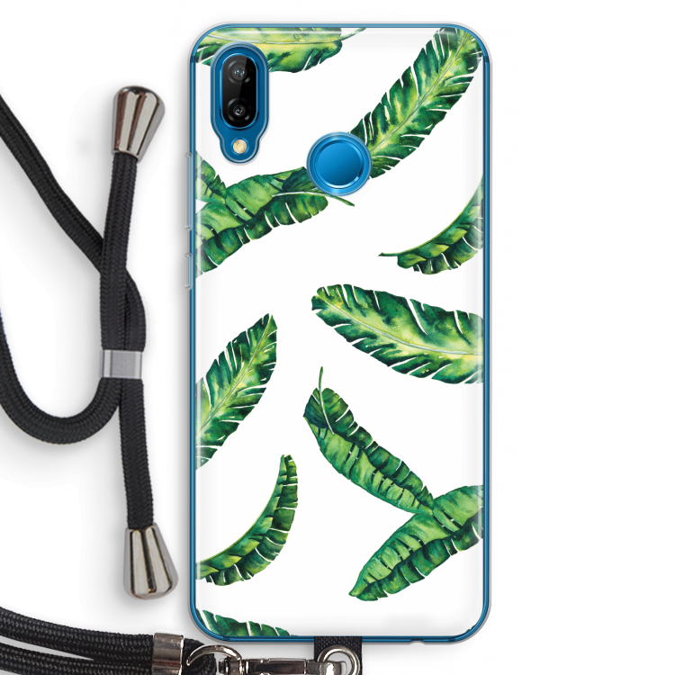 Lange bladeren: Huawei P20 Lite Transparant Hoesje met koord