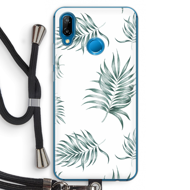 Simple leaves: Huawei P20 Lite Transparant Hoesje met koord