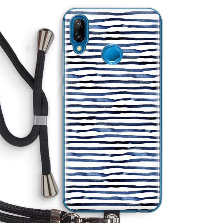 Verrassende lijnen: Huawei P20 Lite Transparant Hoesje met koord